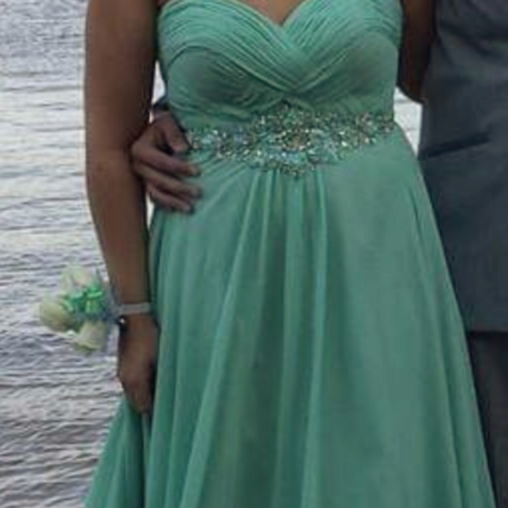 Seafoam prom dress